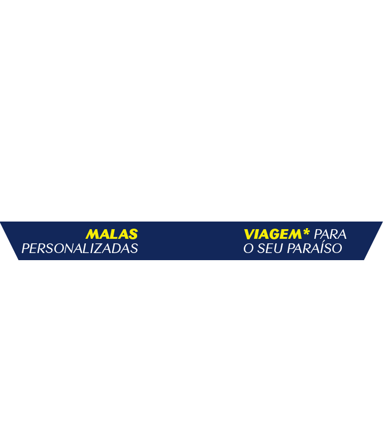 Malas personalizadas e viagem* para o seu paraíso.